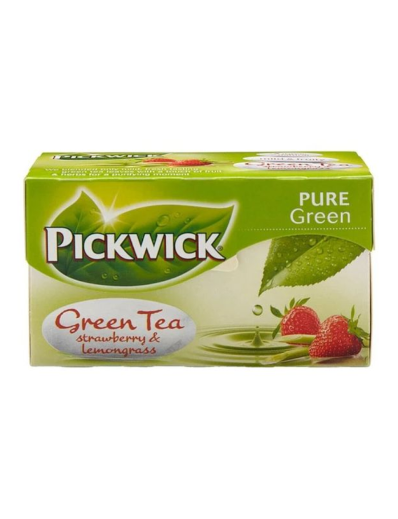 Pickwick Grøn Te Jordbær og Citrongræs